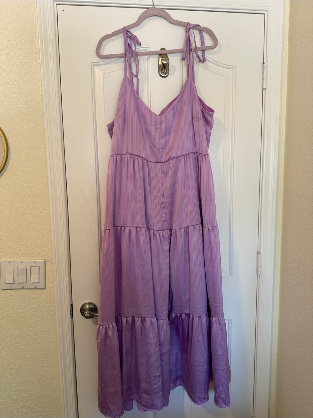 Eloquii Lavender V-Neck Dress